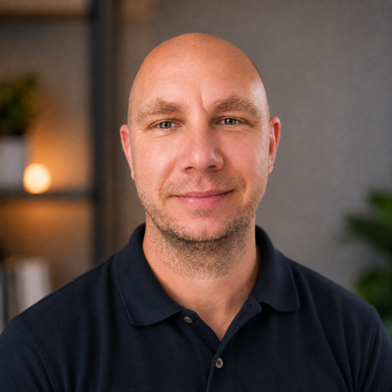 Headshot portrait of Mariusz Baran, founder and owner of Hoarders Cleaners, We Clear Everything London Ltd and House and Office Clearance Ltd, providing professional clearance and removal services across Greater London.